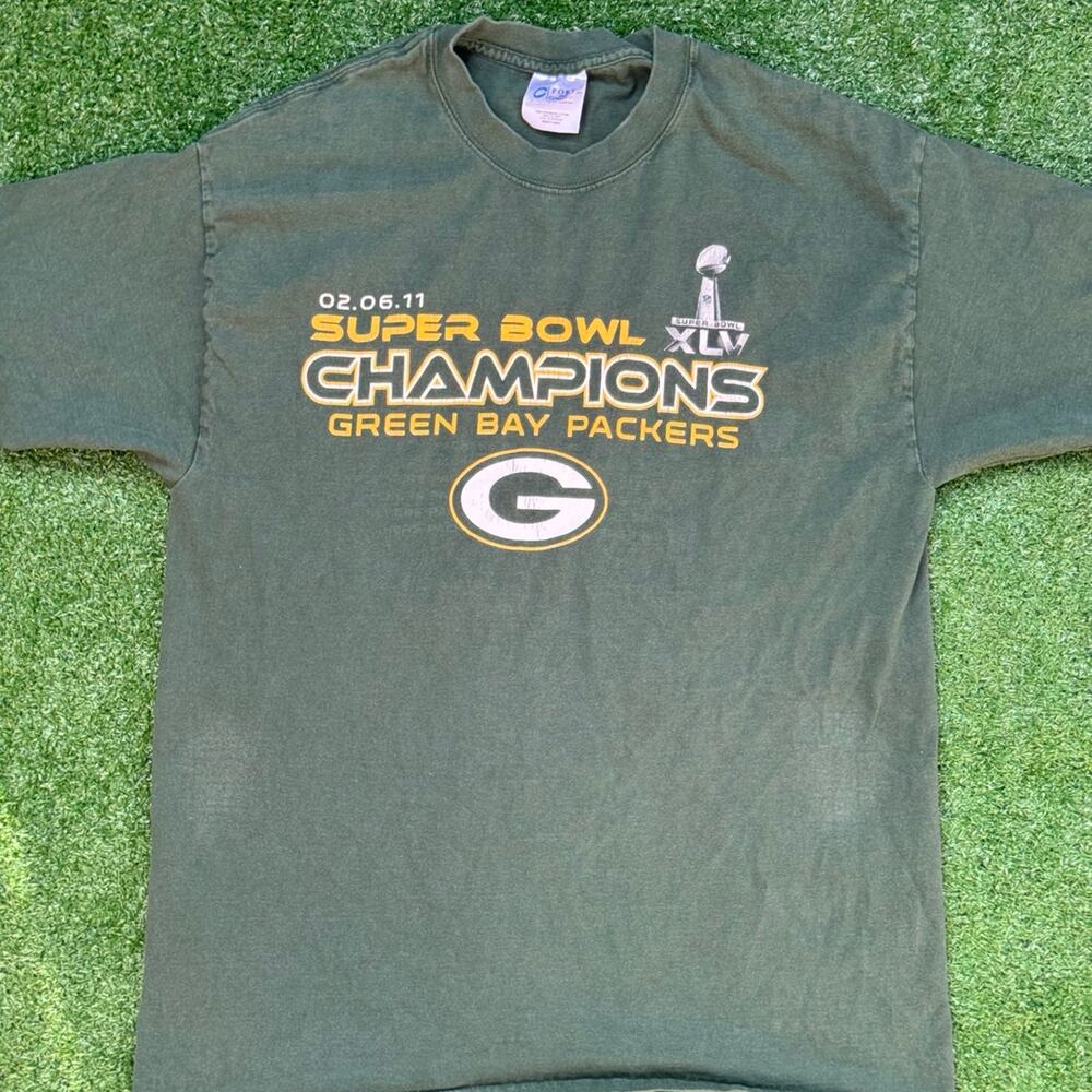 2011 NFL Green Bay Packers Super Bowl XLV Champions Crew Neck T Shirt